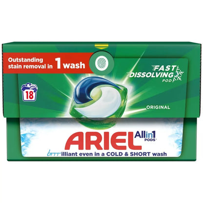 Ariel All in 1 Pods, Laundry Detergent Pods 18W